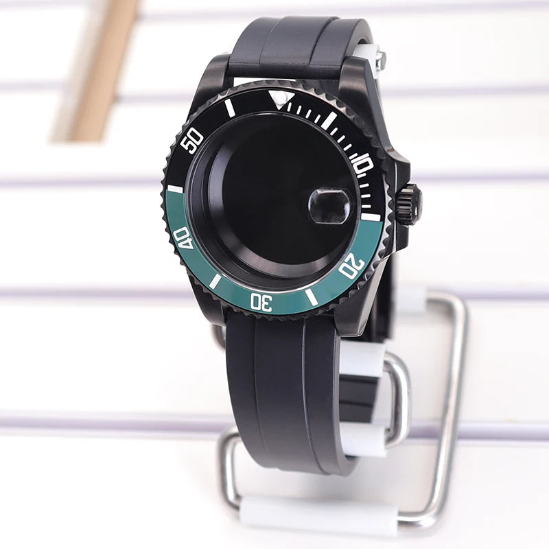 40mm SUB Diving Watch Case Strap For NH35 NH36 NH34 8215 Eta 2824 28.5mm Dial