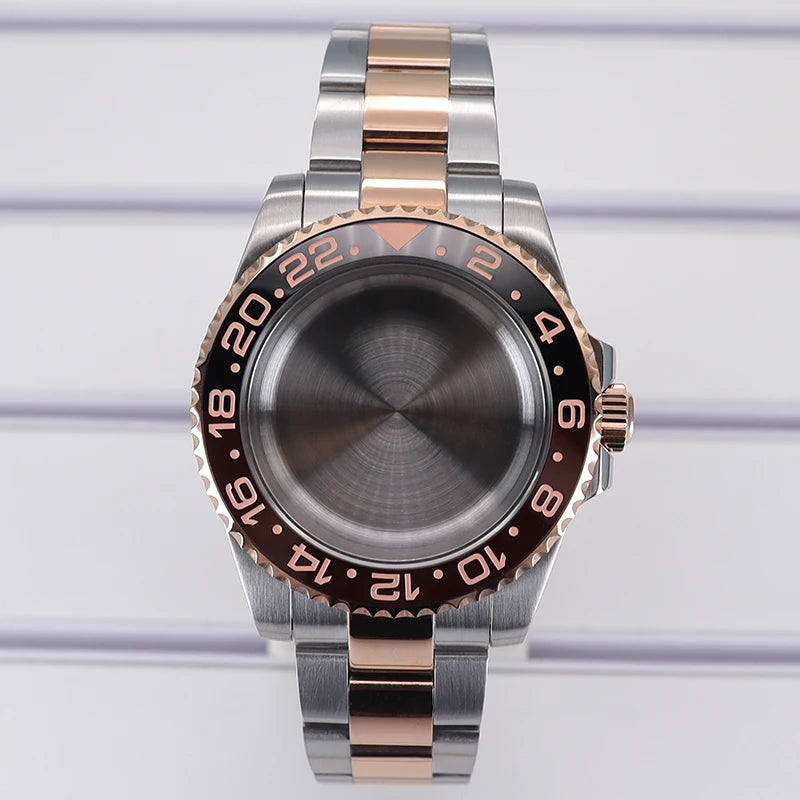 40mm Steel Watch Case Sapphire Glass For NH34/35/36/38 NH70 Miyota 8215 Eta 2824