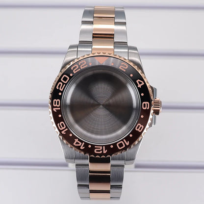 40mm Steel Watch Case Sapphire Glass For NH34/35/36/38 NH70 Miyota 8215 Eta 2824