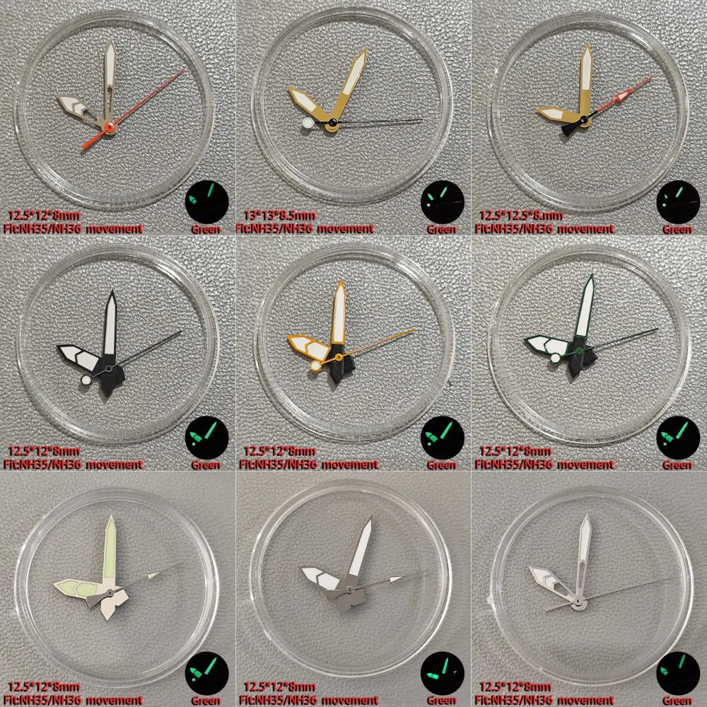 Watch Hands Pointer Luminous C3 Green Suitable for NH35/NH36 ETA 2836 2824