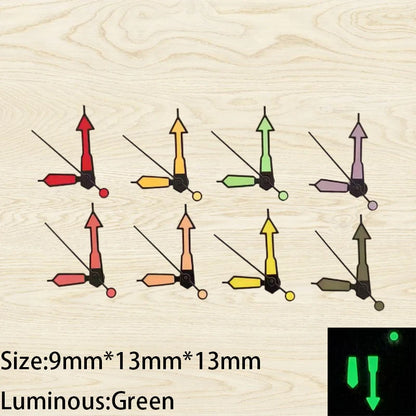 Modified Green Luminous Black Border Watch Hands for NH35/NH36/4R/7S Movement