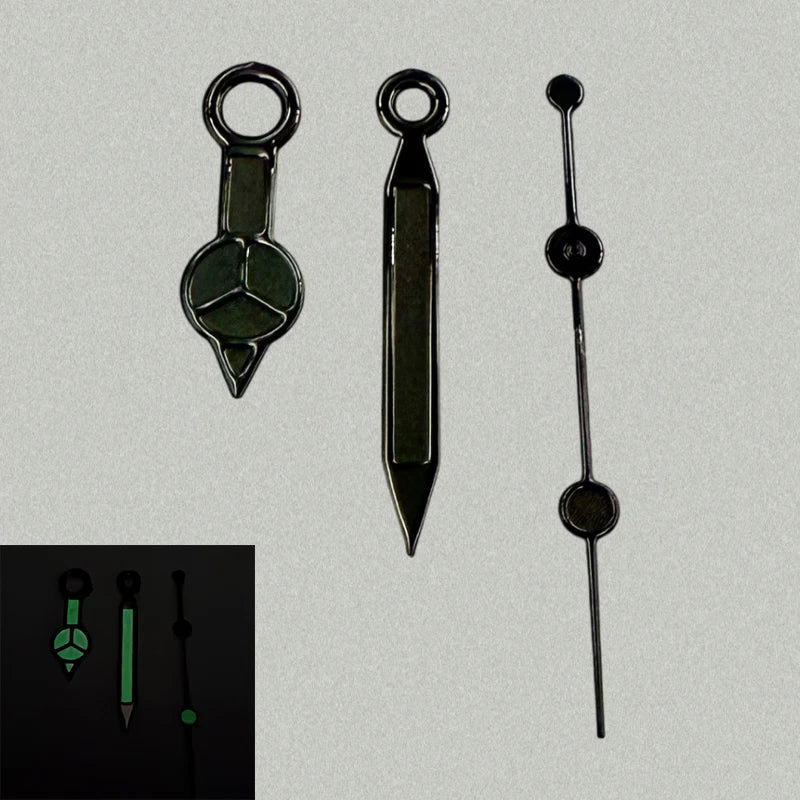 Modified Green Luminous Watch Hands Pointers for NH35/NH36/4R/7S Movement