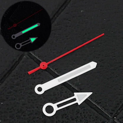White Red Watch Hands Fit for NH35 NH36 4R 7S Movement with Green Luminous