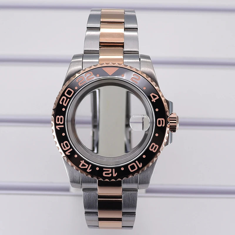 40mm Steel Watch Case Sapphire Glass For NH34/35/36/38 NH70 Miyota 8215 Eta 2824