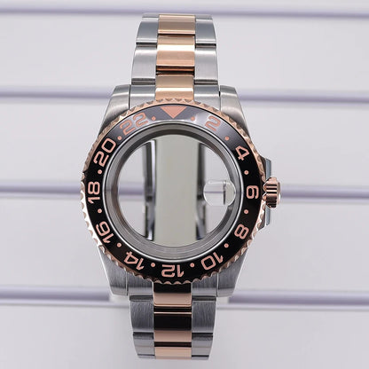 40mm Steel Watch Case Sapphire Glass For NH34/35/36/38 NH70 Miyota 8215 Eta 2824