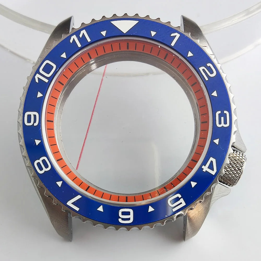 Plane Sapphire Glass Ceramic Bezel Stainless Steel Watch Case Fit NH 35 NH36 Movement High End Waterproof Watch Case