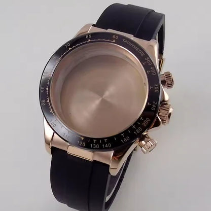 39mm Steel Case+Dial+movt+band with Sapphire Glass Set for VK63 VK64 Movement
