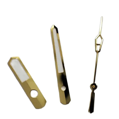Modified Gold Trim with Green Lume Watch Hands For NH35 NH36 7S26 4R35 7009