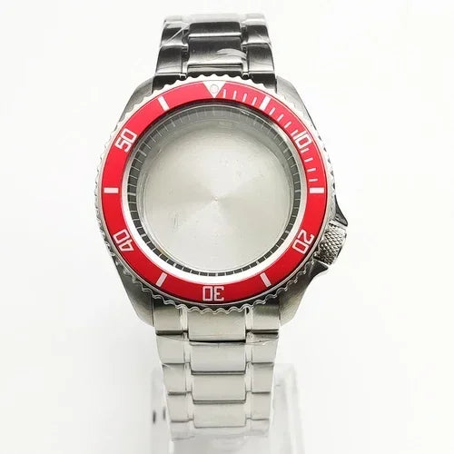 42mm Watch Case+ Strap Set SKX007 Case with Chapter Ring Sapphire for NH35 NH36