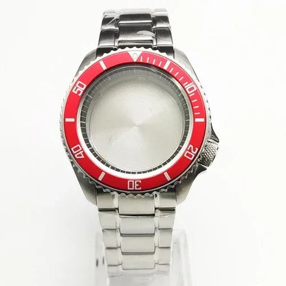 42mm Watch Case+ Strap Set SKX007 Case with Chapter Ring Sapphire for NH35 NH36