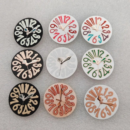 33.2mm Enamel Literal Dial 40mm Steel Watch Case and Strap Set for NH35 / NH36