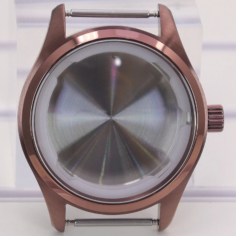 40mm Watch Cases /Leather Strap For NH35 NH36 NH34 NH38 Eta 2824 Mod pilot