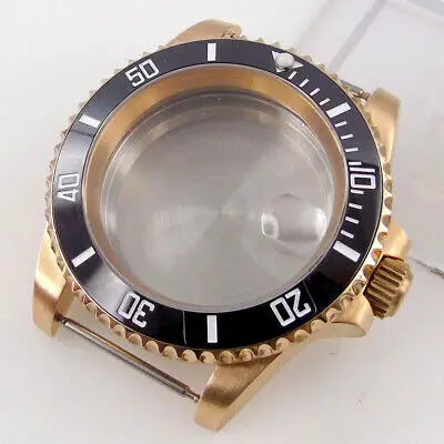 40mm CUSN8 solid Bronze sapphire glass Watch Case fit Japan NH35 NH36 ETA 2824