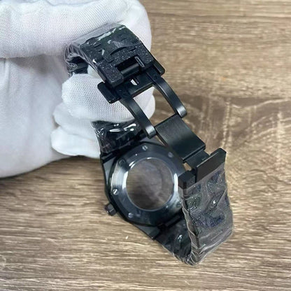 41mm Shining Star Sanding Steel Watch Case Sapphire Crystal  For NH35/36/4R/7S