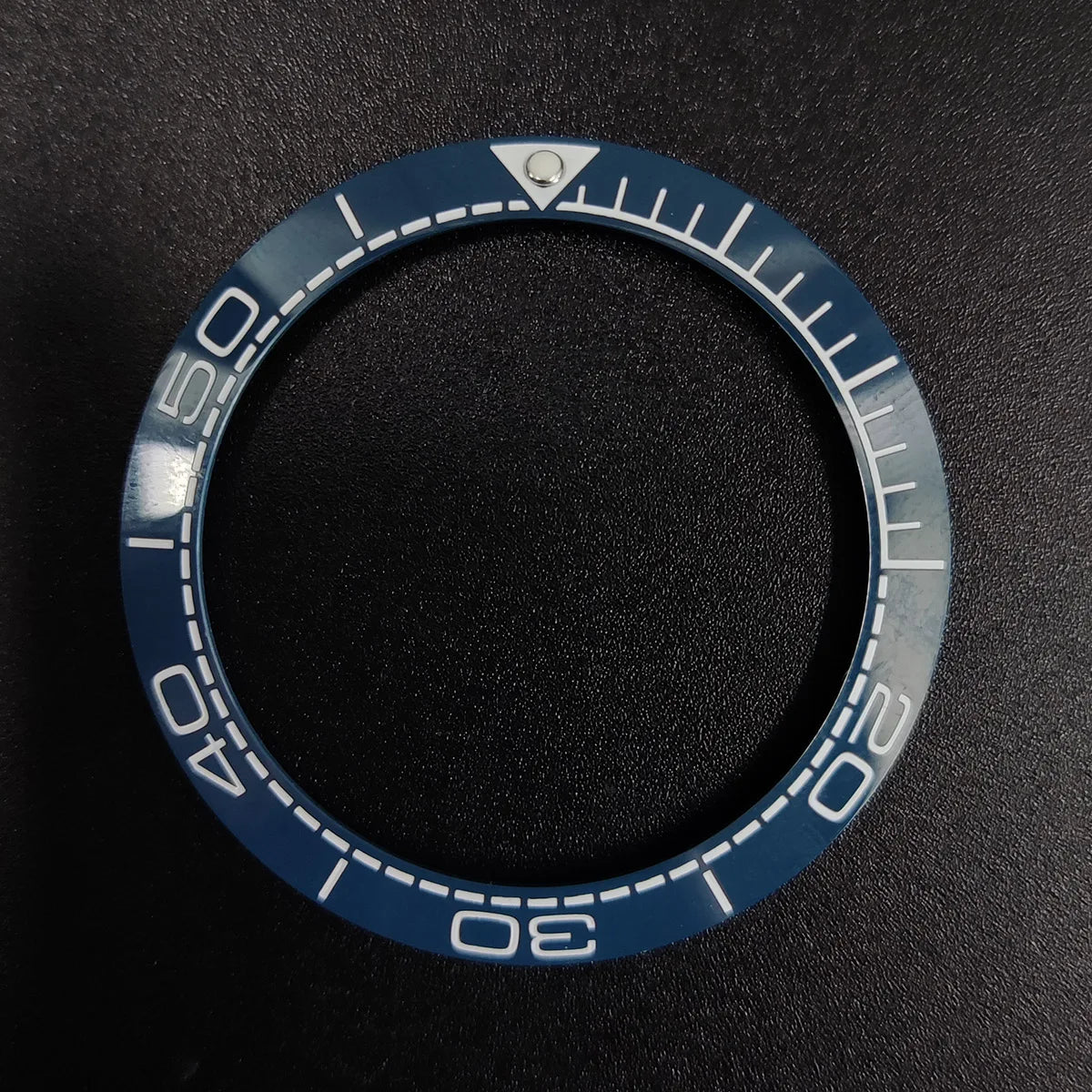 Sloping 41.5x32.8mm ceramic bezel GMT diving watch insert, durable replacement for men's watches.