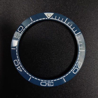 Sloping 41.5x32.8mm ceramic bezel GMT diving watch insert, durable replacement for men's watches.
