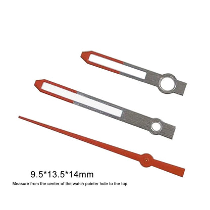 White Orange Watch Hands for NH35 NH36 Movement Green Luminous 9.5*13.5*14mm