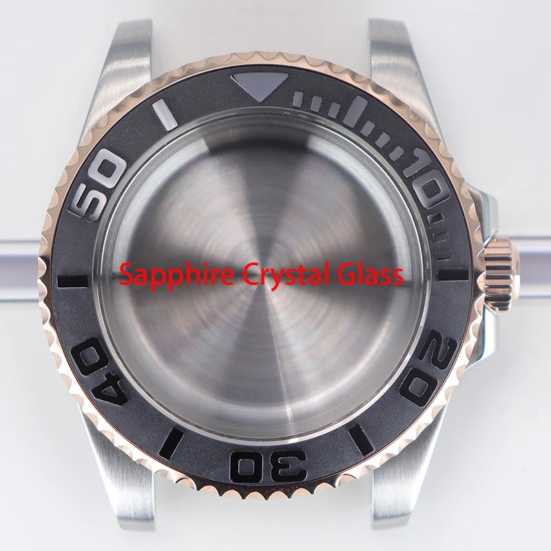 40mm Watch Case Sapphire For NH34/35/36 Eta2824 PT5000 Miyota8215 8205 YACHT