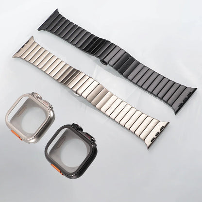 Steel Case+Strap for Apple Watch Metal Band Protective Shell  Series 10 9 8