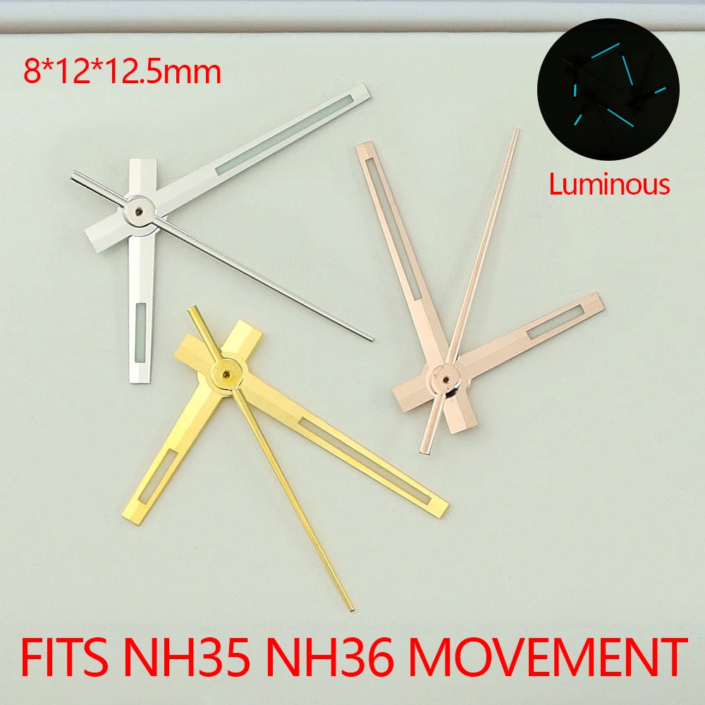 NH35 Watch Hands Pointers C3 Lumen Datejust Hands Watch For NH35 NH36 4R36