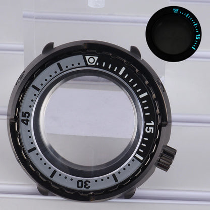 47mm Watch Case Sapphire Crystal For NH35/36 NH38 Modified Tuna Canned C3 Bezel