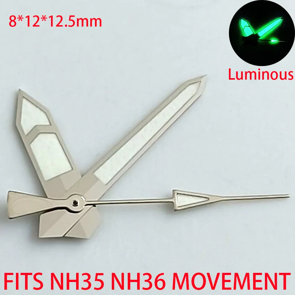 Watch Accessories Pointer NH 35 NH36 Hands Green/Blue Super Luminous Suitable For NH 35 NH36 Movement