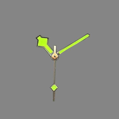 Silver Trim Orange Watch Hands Pointers with Green Luminous for NH35 NH36
