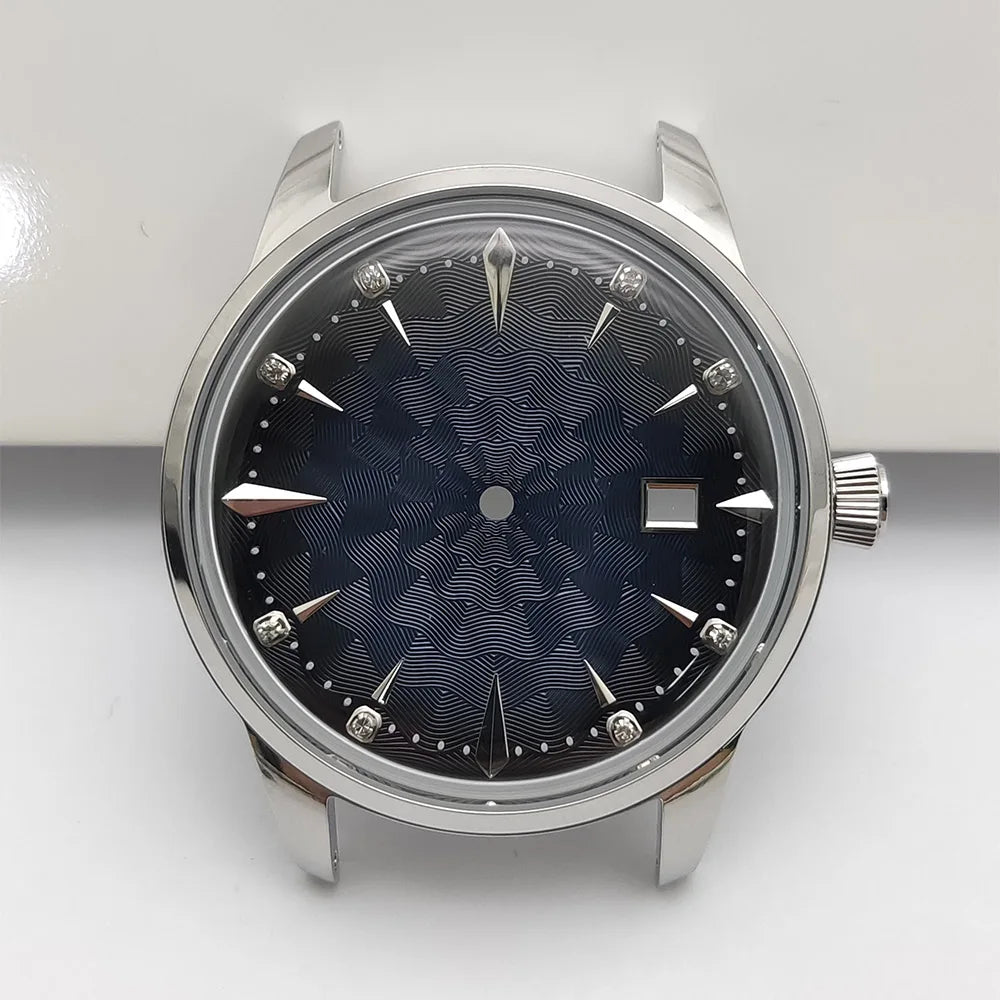 40mm Watch Case 35mm Dial Set Diamond Scale 20mm Strap Cocktail Watch for NH35