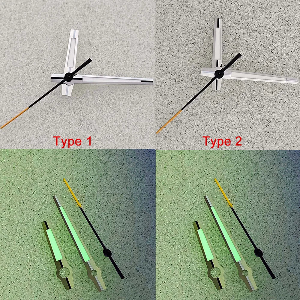 Green Luminous Watch Hands for NH35 NH36 Movement 8*12*12.5mm Modified