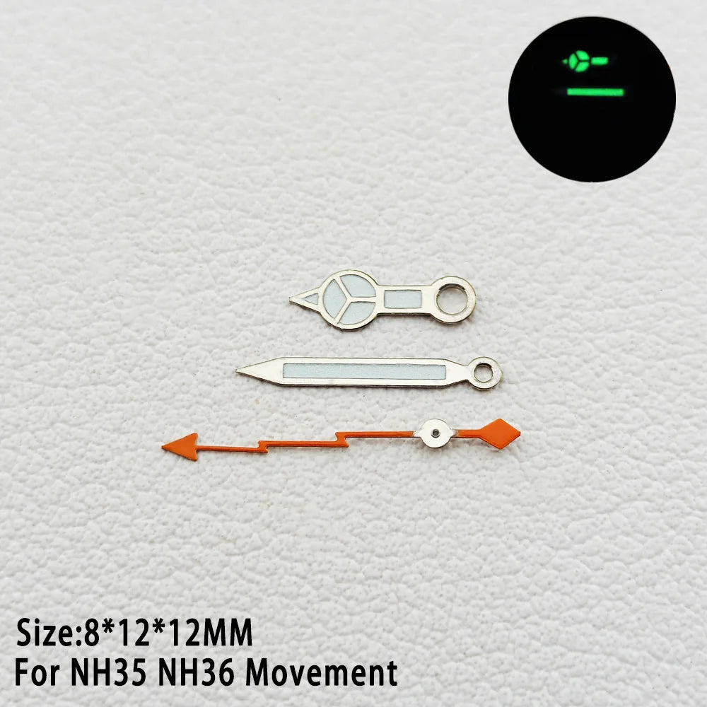 C3 Green Luminous Watch Hands Multi-Color Pointer Men's Pointer for NH35 NH36