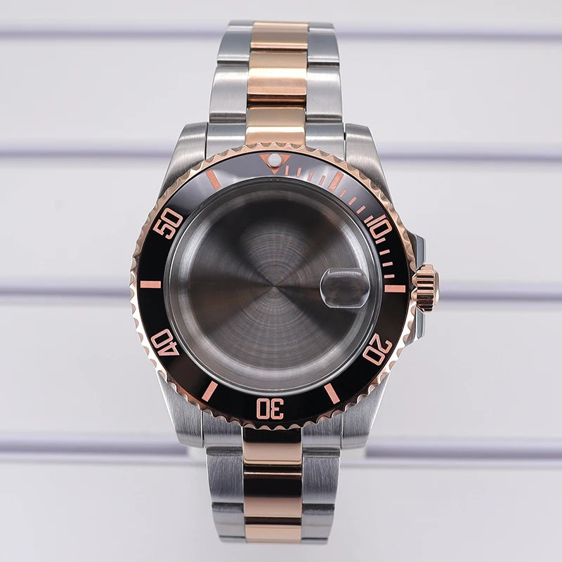 40mm Steel Watch Case Sapphire Glass For NH34/35/36/38 NH70 Miyota 8215 Eta 2824