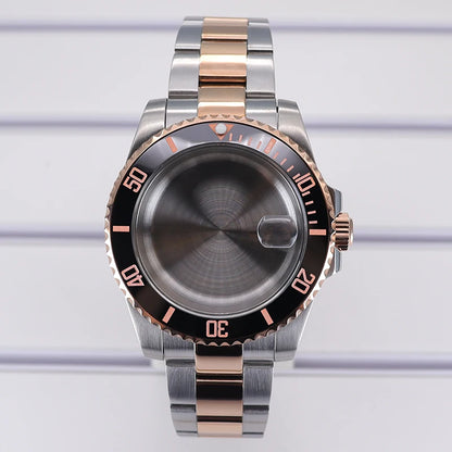 40mm Steel Watch Case Sapphire Glass For NH34/35/36/38 NH70 Miyota 8215 Eta 2824
