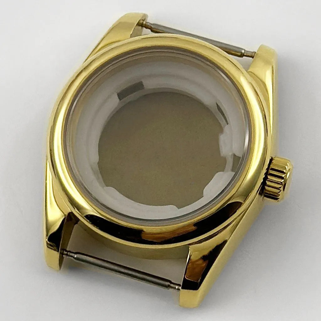 31MM Ladies Round Polished Fluted Bezel Sapphire Crystal Watch Case for NH05/06