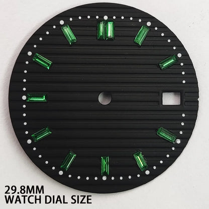 29.8MM Watch Dial Gradient Color Diamond  Modified Diving for NH35 NH36 Movement