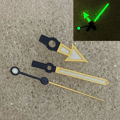 Arrow Hour Hand Black+Yellow C3 Green Luminous Watch Hands for NH35/NH36 SKX007