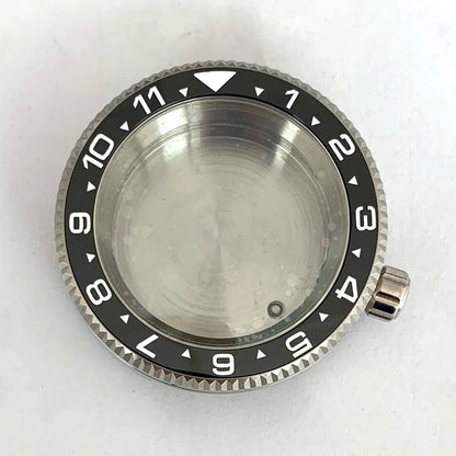 42MM Watch Case Steel Cylinder Case with Sapphire Crystal for NH35/NH36/4R/7S