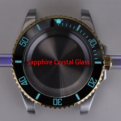 40mm Watch Case Ceramic Bezel Sapphire For NH35/36 Miyota 8215 Eta 2824 PT5000