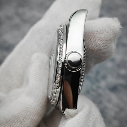 Oyster Diamond tainless Steel Watch Case with Sapphire Crystal Sfor NH35/NH36/4R