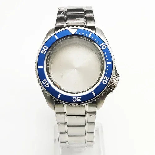 42mm Watch Case+ Strap Set SKX007 Case with Chapter Ring Sapphire for NH35 NH36