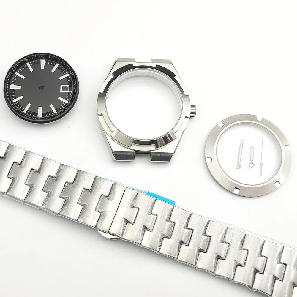 41mm Case Kit High-end Strap Sapphire Glass Watch Case for NH35/4R/NH36