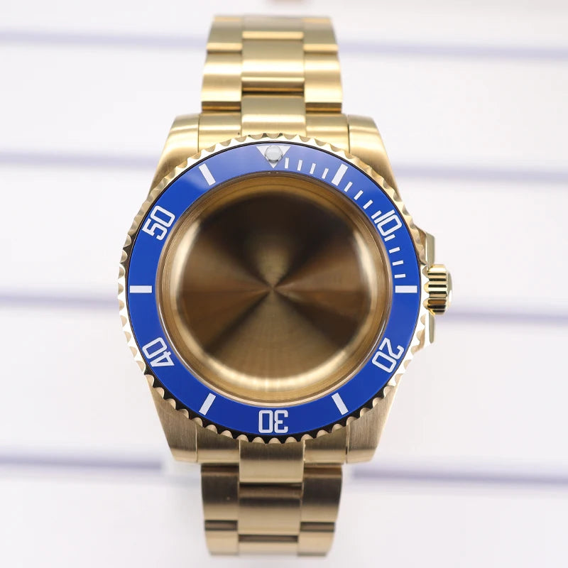 40mm Diving Watch Case Set Sapphire For NH35 NH36 NH34/38 SUB Miyota8215 Eta2824