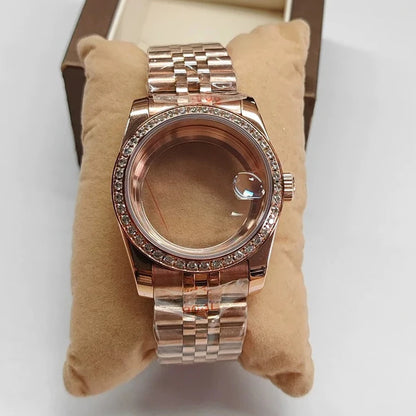 316L Steel 36/39mm Watch Case 28.5-29mm Dial Jubilee Bracelet Fit NH35/NH36/4R