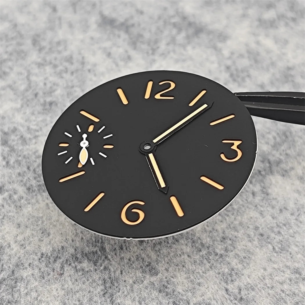 34.5mm Watch Dial with Watch Hands(Green Luminous) for ETA6497/ ST3600 Movement