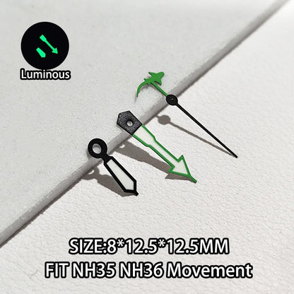 Watch Hands Luminous Suitable For NH35 NH36 Movement Personalized Second Hand