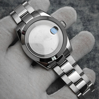 39mm Stainless Steel Watch Case Strap Set with Sapphire Crystal for NH35/ NH36