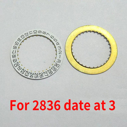 Set of 2/4 date wheel discs for ETA 2836-2 2836 watch movements, compatible with H3/H6 models.