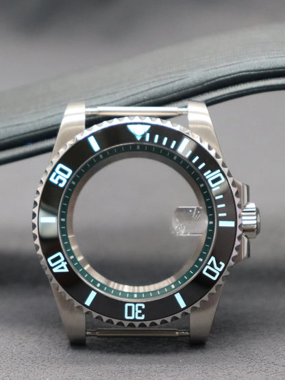 Diver 40mm Watch Case Sapphire For Nh34 Nh35 Nh36 Luminous SUB Ceramic Bezel