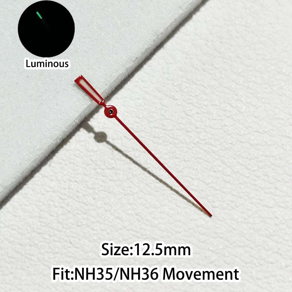 Green/Blue Green Luminous Watch Hands Fit NH35 NH36 Personalized Second Hand