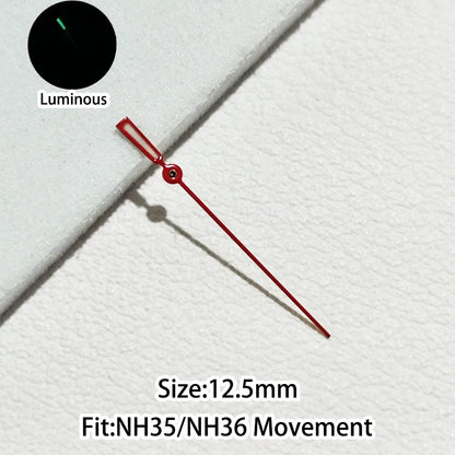 Green/Blue Green Luminous Watch Hands Fit NH35 NH36 Personalized Second Hand