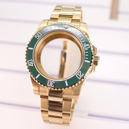 40mm Diving Watch Case Set Sapphire For NH35 NH36 NH34/38 SUB Miyota8215 Eta2824